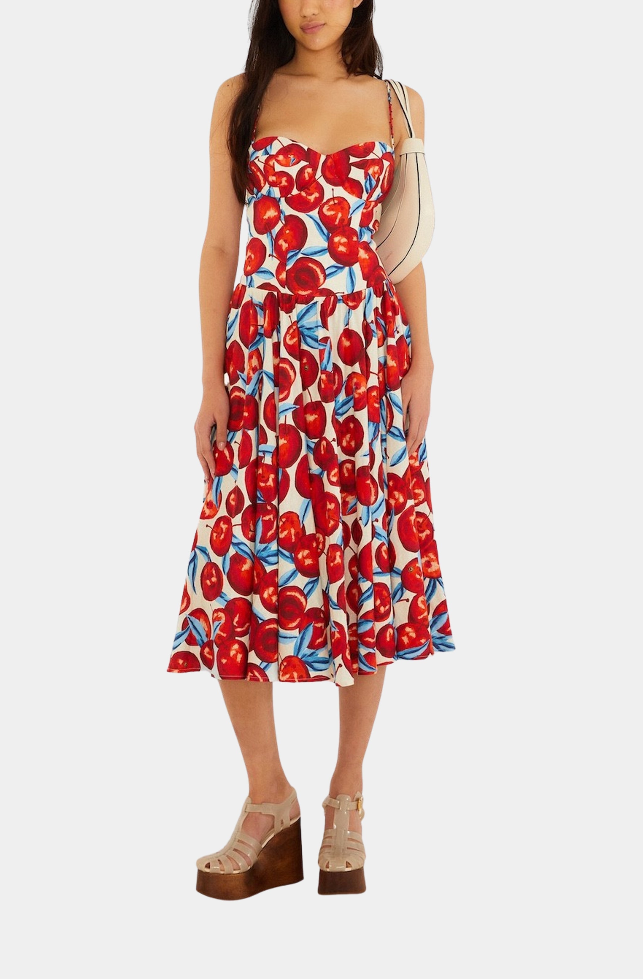 Cherry Blossom Sleeveless Midi Dress – Hemline Alpharetta