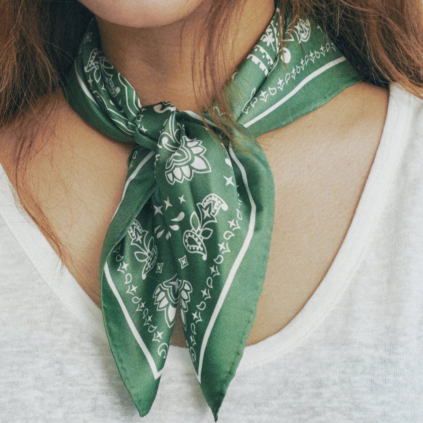 Paisley Silk Bandana Scarf