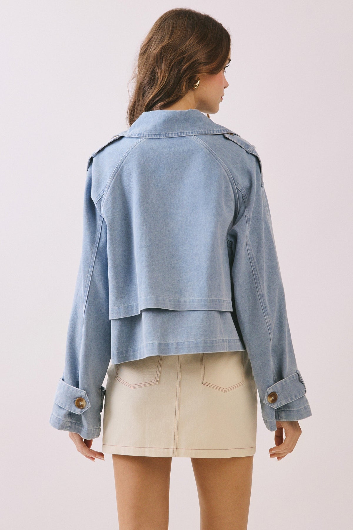 Double Breasted Denim Jacket