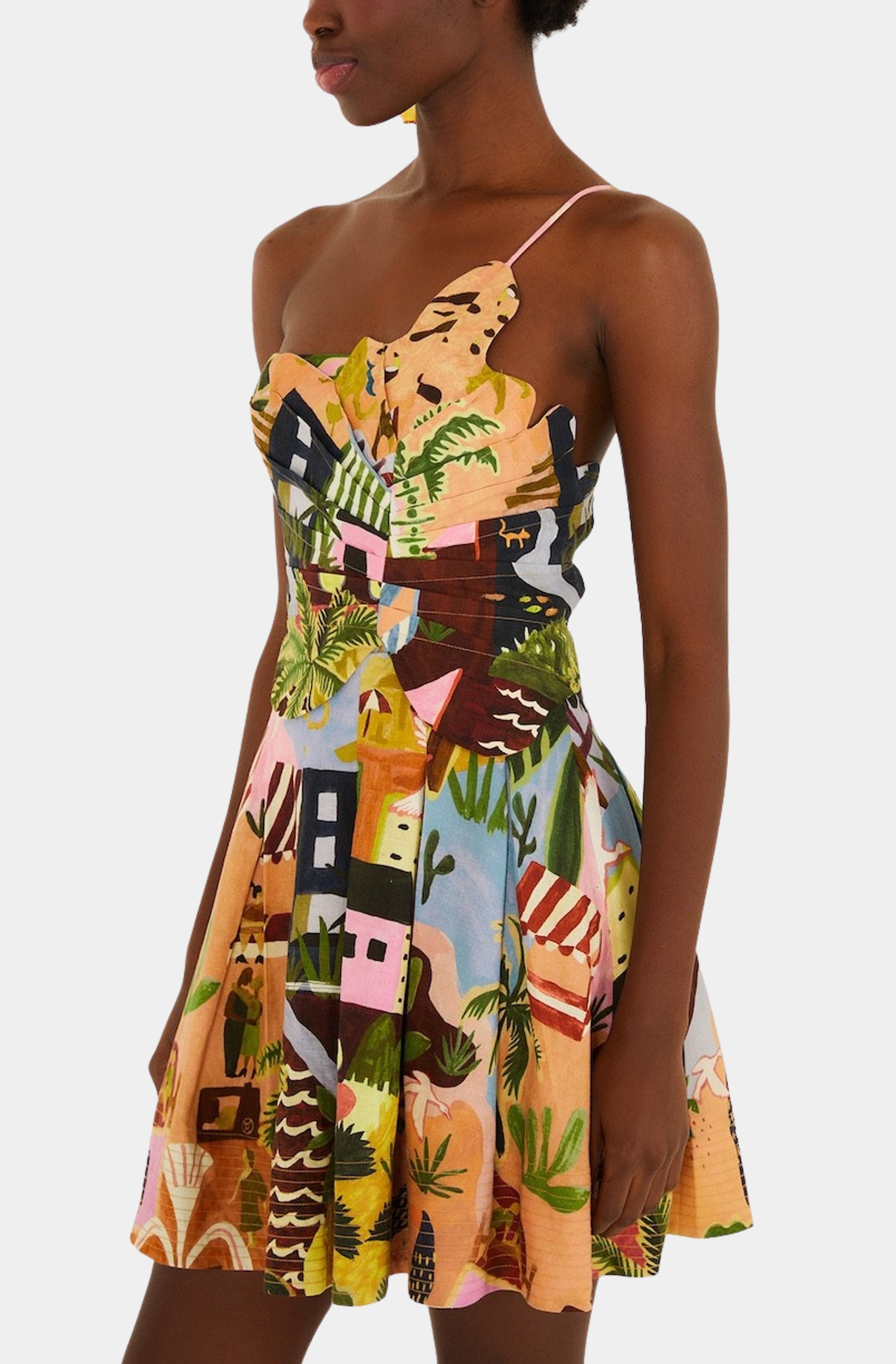 Tropical Painting Multicolor Mini Dress – Hemline Alpharetta Tropical Painting Multicolor Mini Dress – Hemline Alpharetta