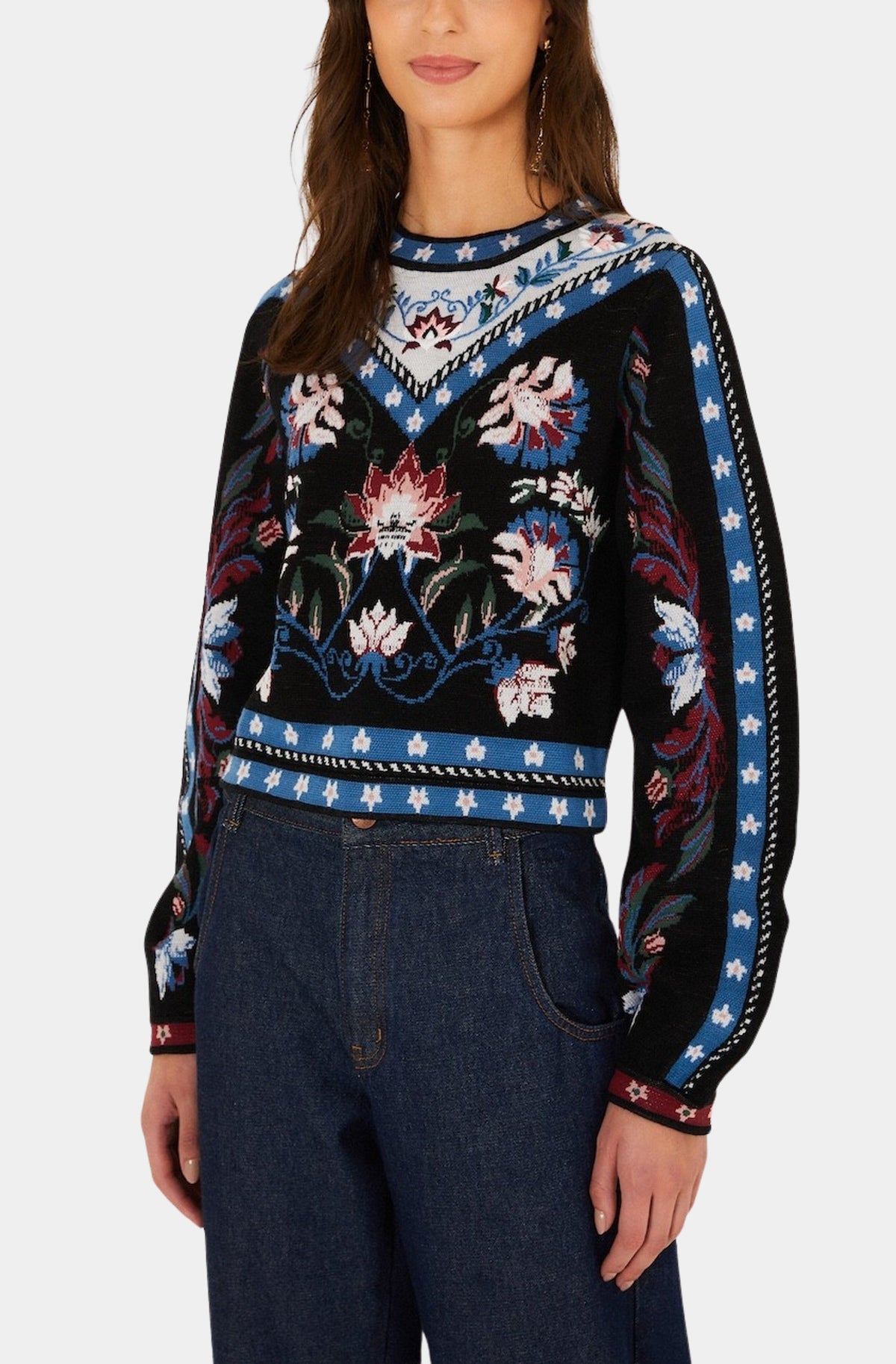 Natalia Burgundy Knit Sweater
