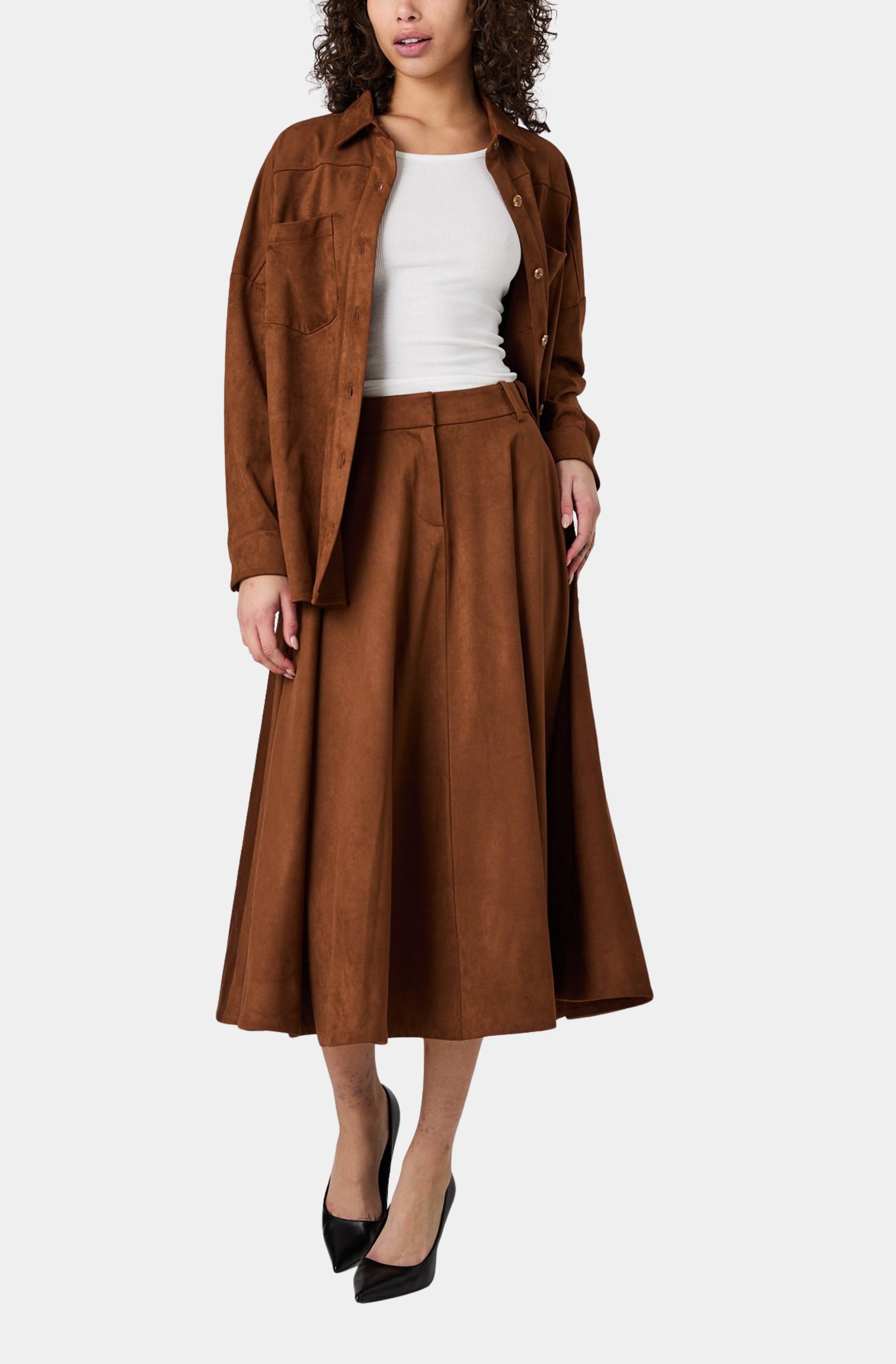 Sonja Suede Button Down