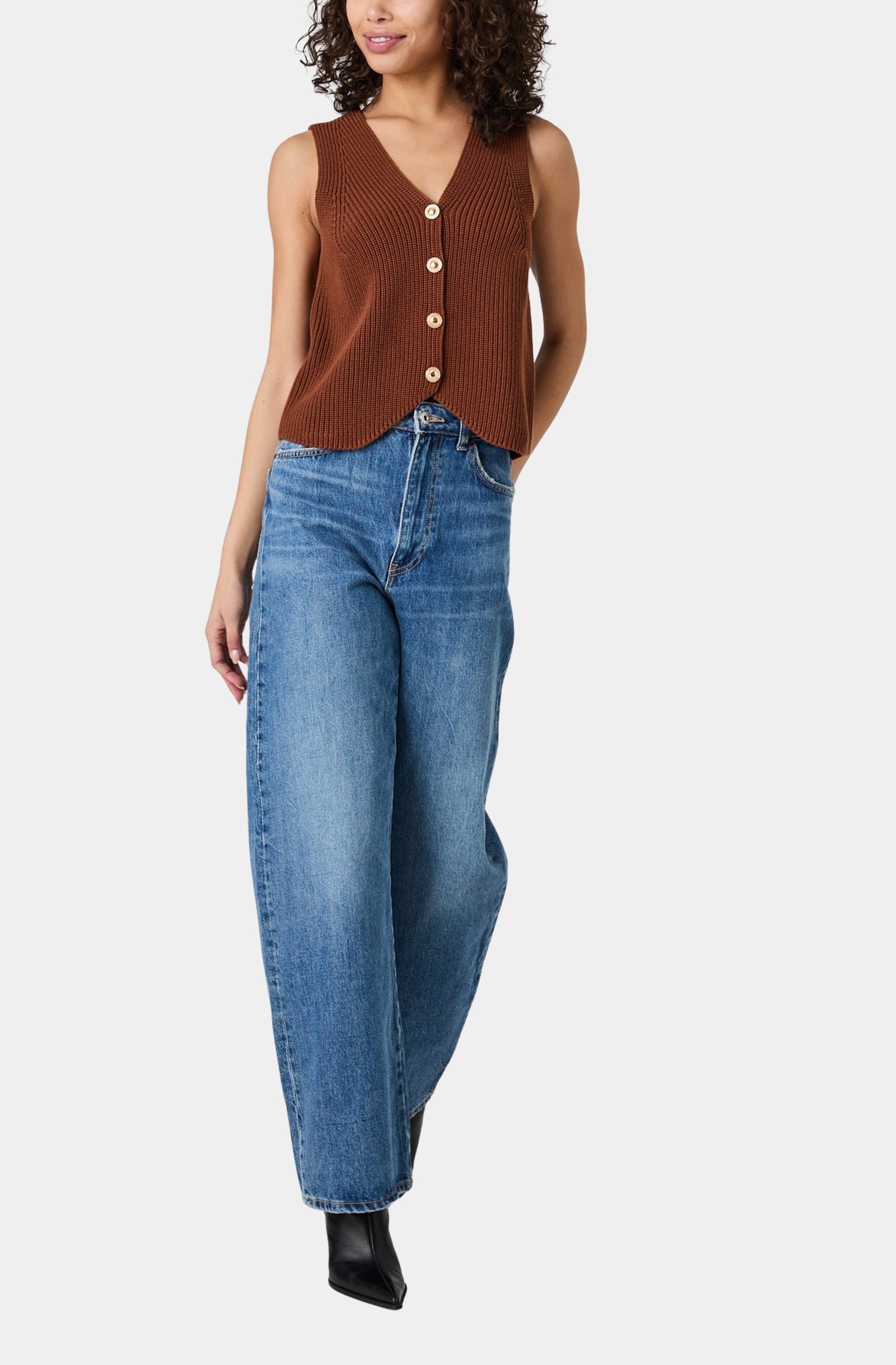 Mozart Vneck Rib Vest