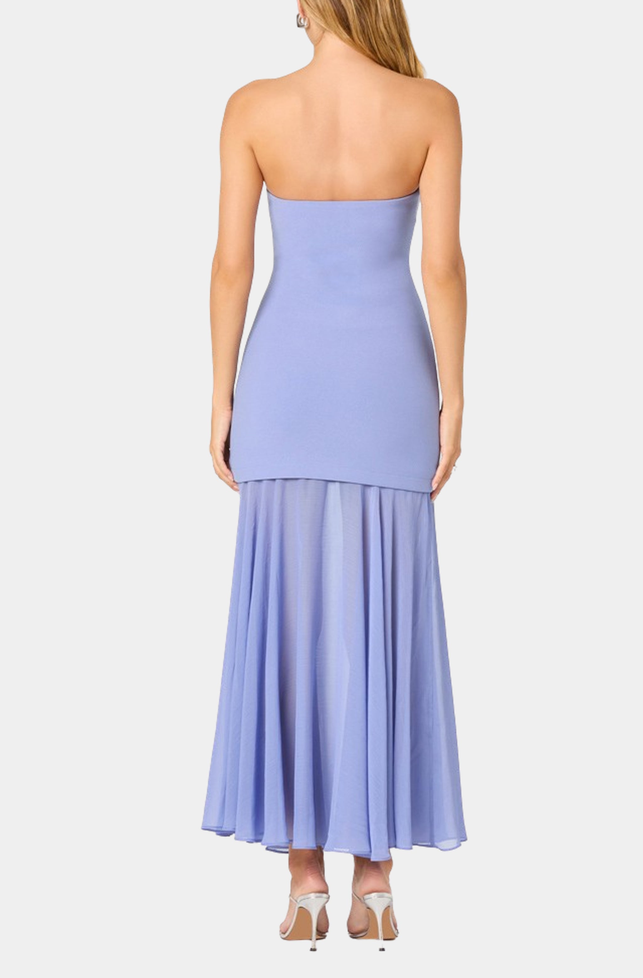 dion lee linear crepe pleat strapless dress LINEAR CREPE PLEAT STRAPLESS DRESS