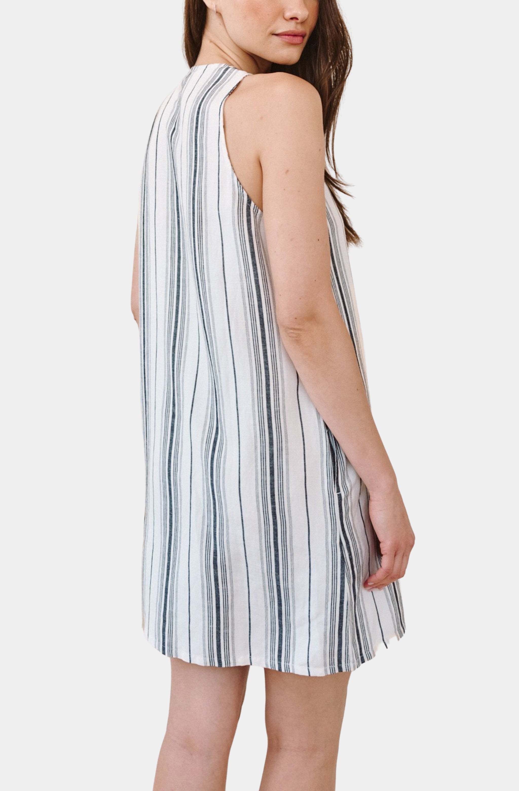 Sleeveless Lace Up Mini Dress
