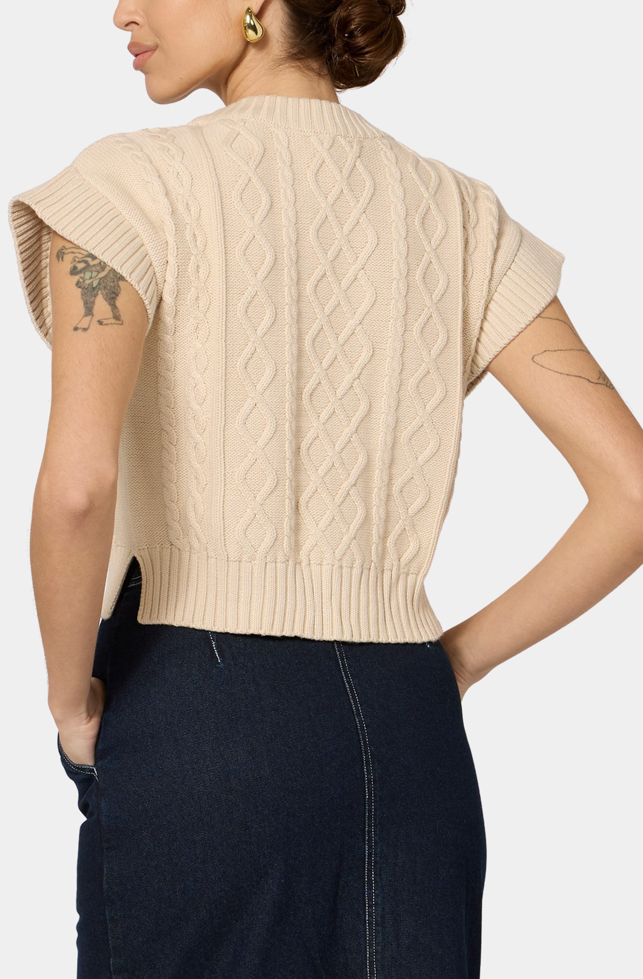 Gigi Sweater Vest | Cream