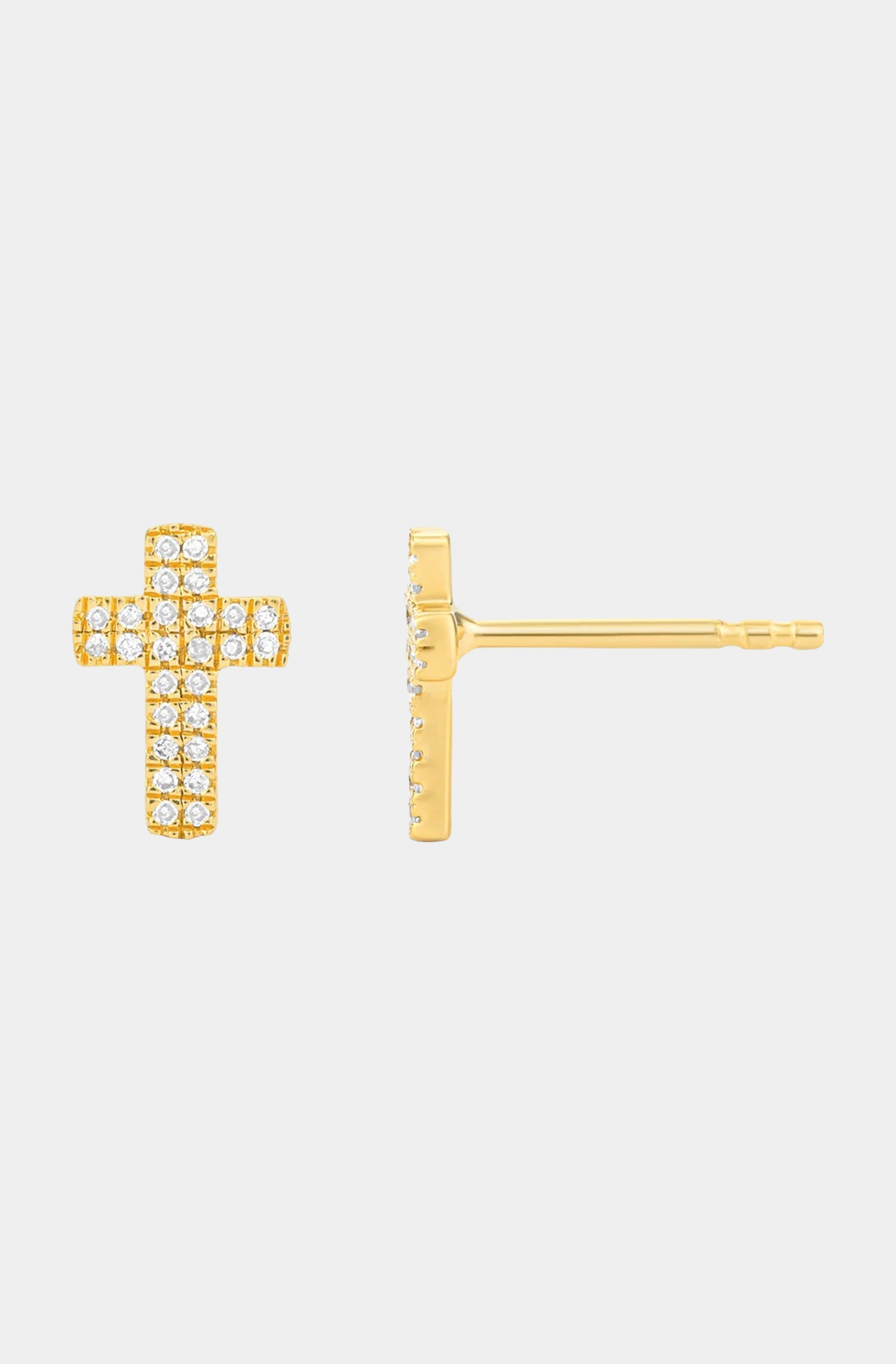 Small Cross Stud Earrings