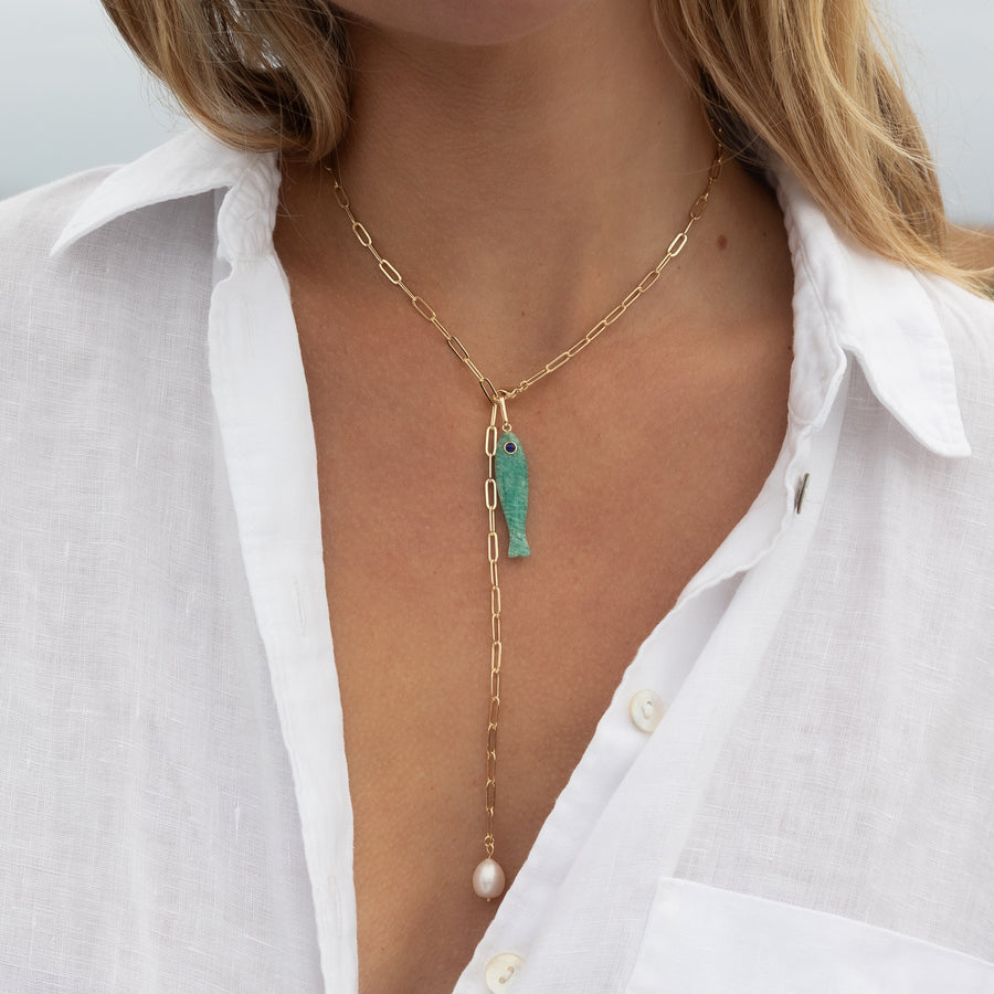 Fortuna Amazonite Lariat