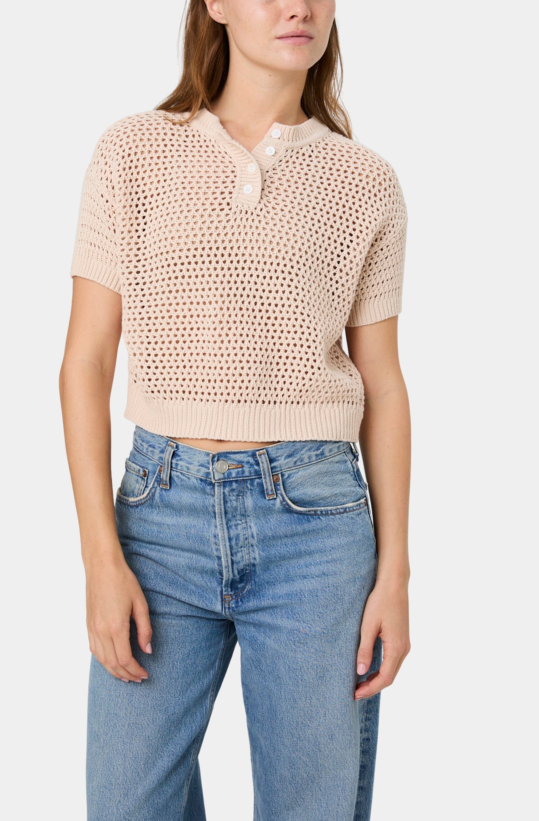 Teddy All Over Knit Short Sleeve Top – Hemline Alpharetta