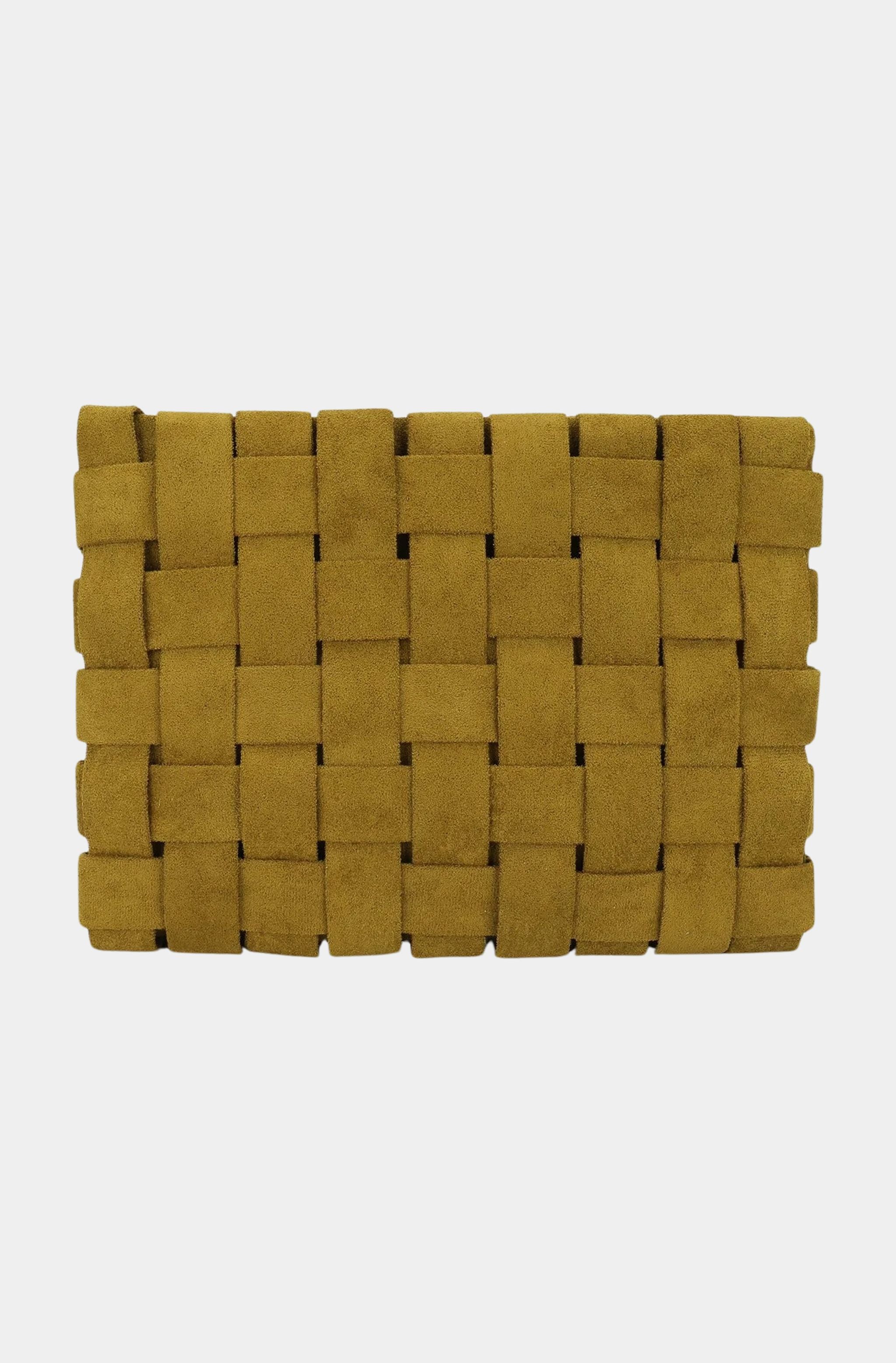 Lindy Clutch Woven Large Faux Suede