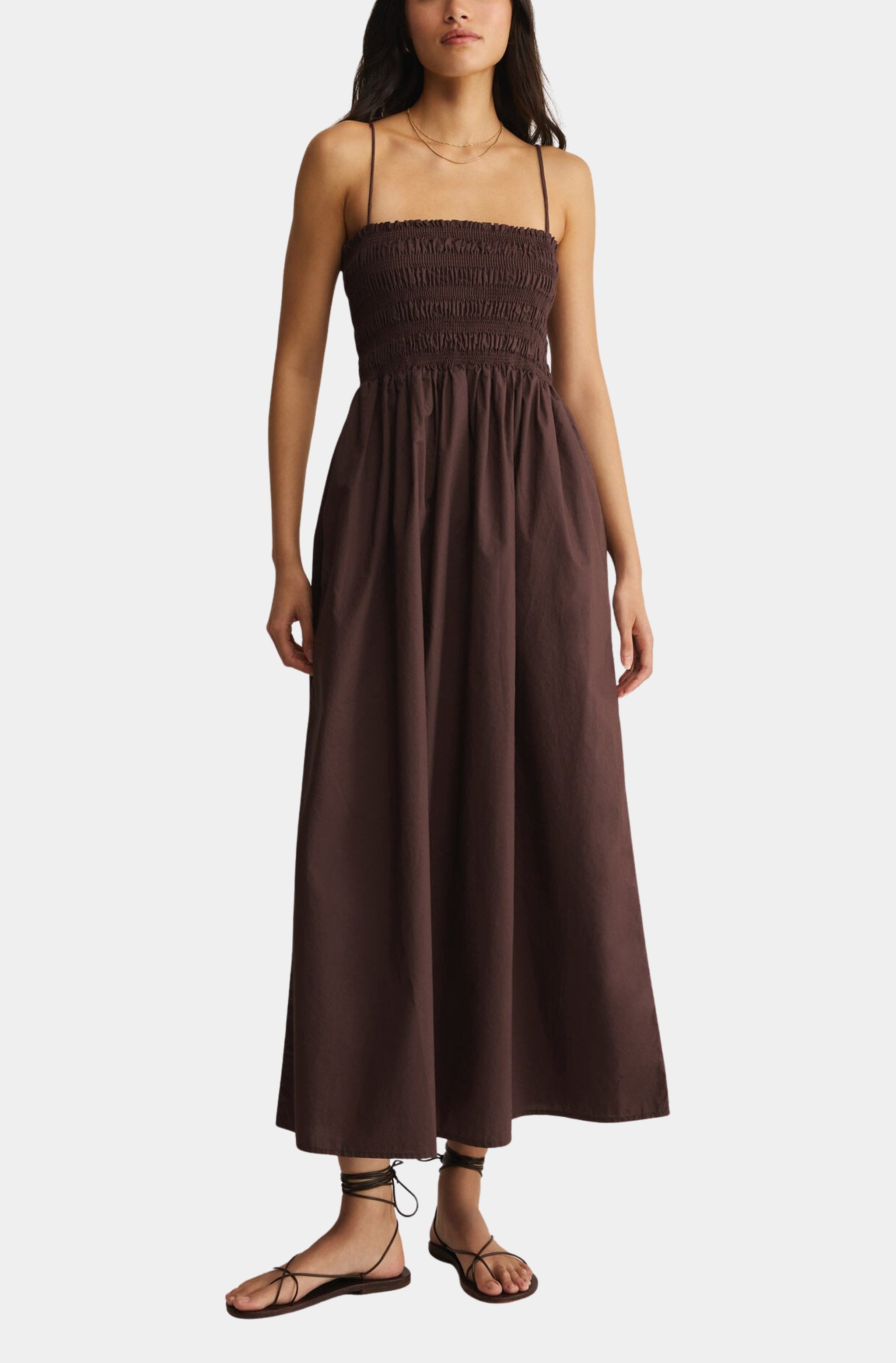 cordelia maxi dress chocolate Cornelia Poplin Maxi Dress – Hemline Alpharetta