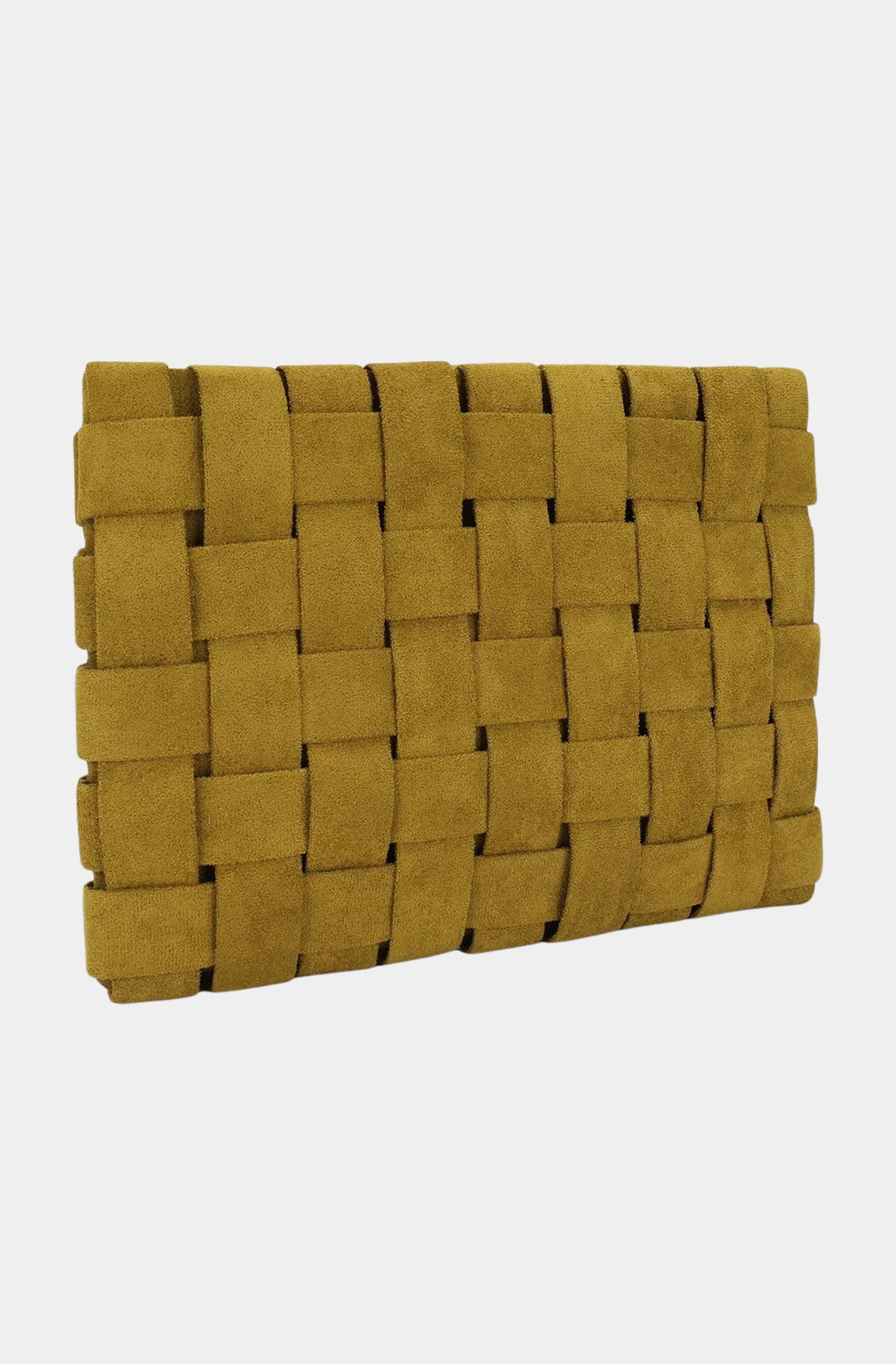 Lindy Clutch Woven Large Faux Suede