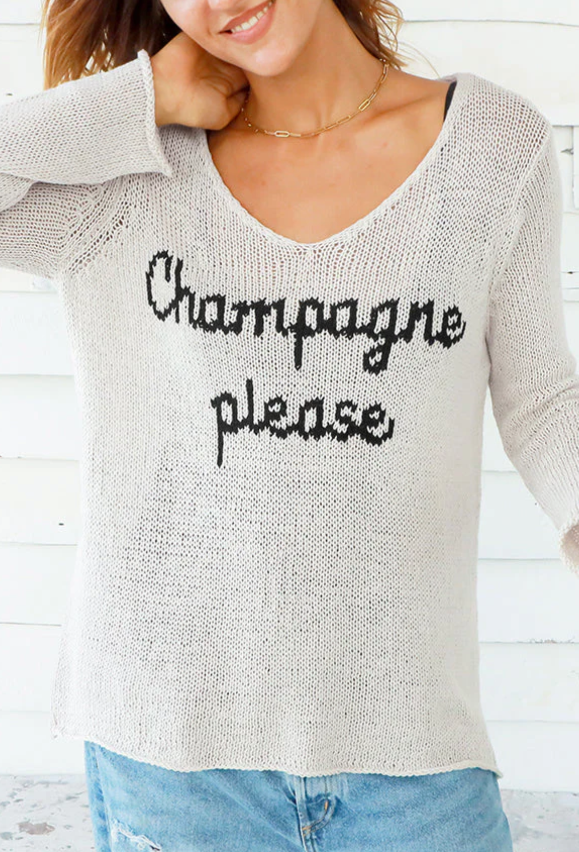 Champagne Please V-Cotton