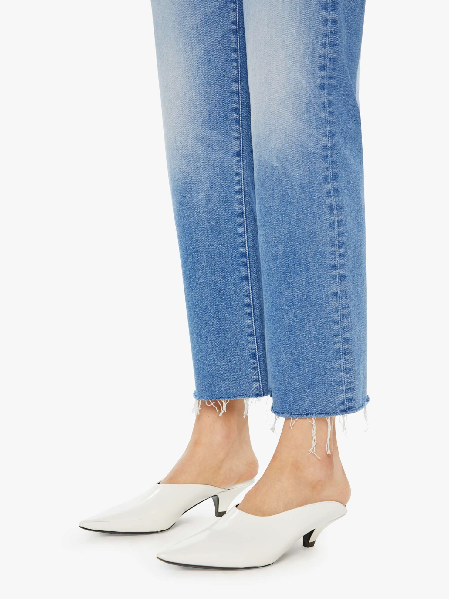 Mid Rise Rambler Zip Ankle Fray