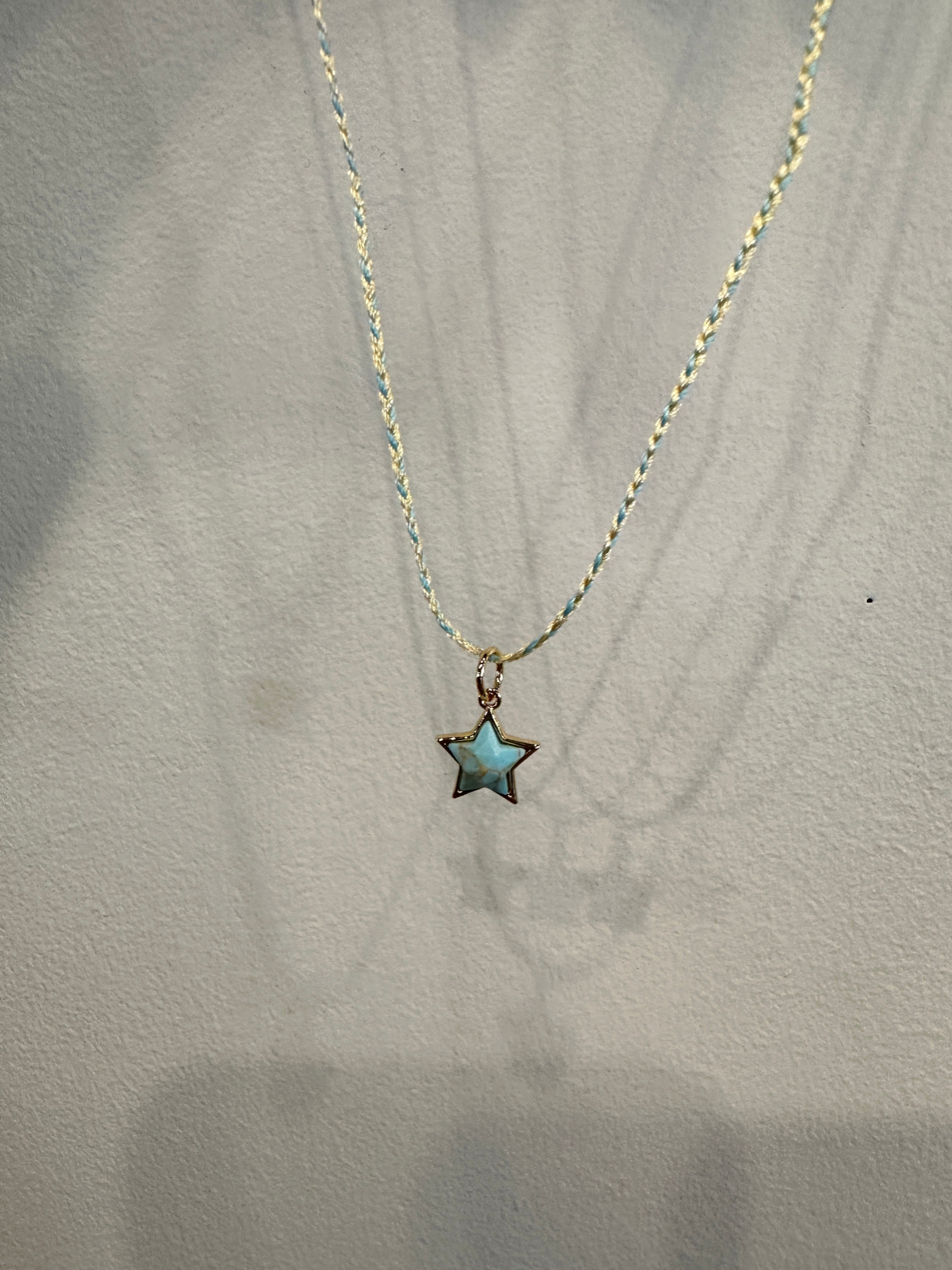 Handmade Corded Necklace with Starburst Charm