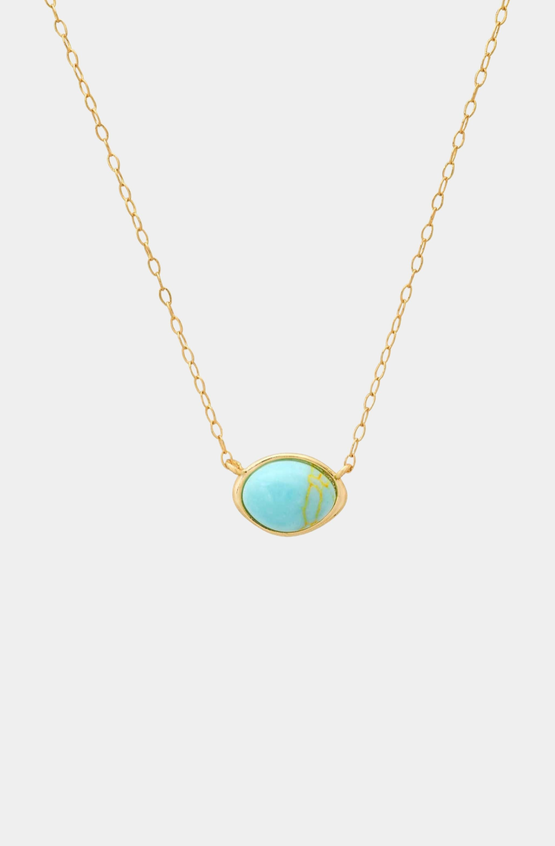 Cabachon Turquoise Pendant Necklace