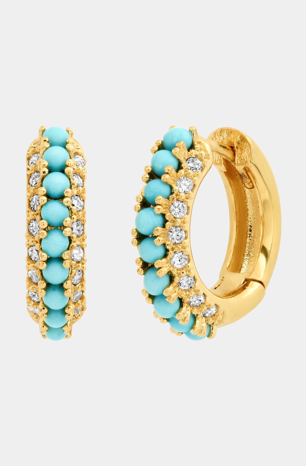 Ear Pave Edged Huggie