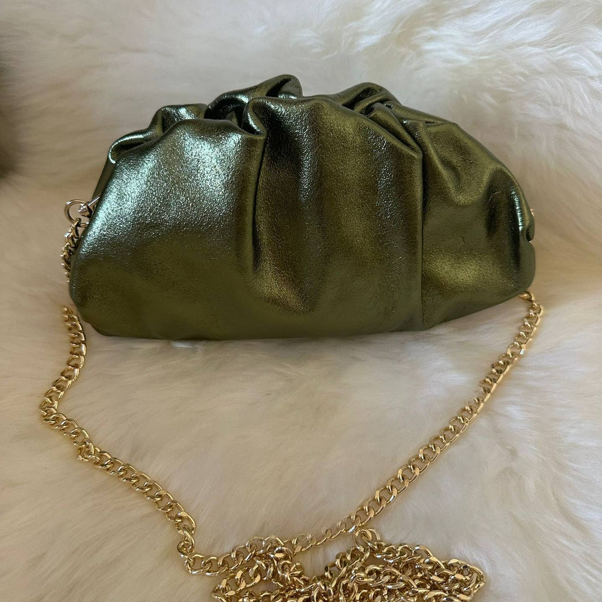 Laminated Pouch in Genuine Leather