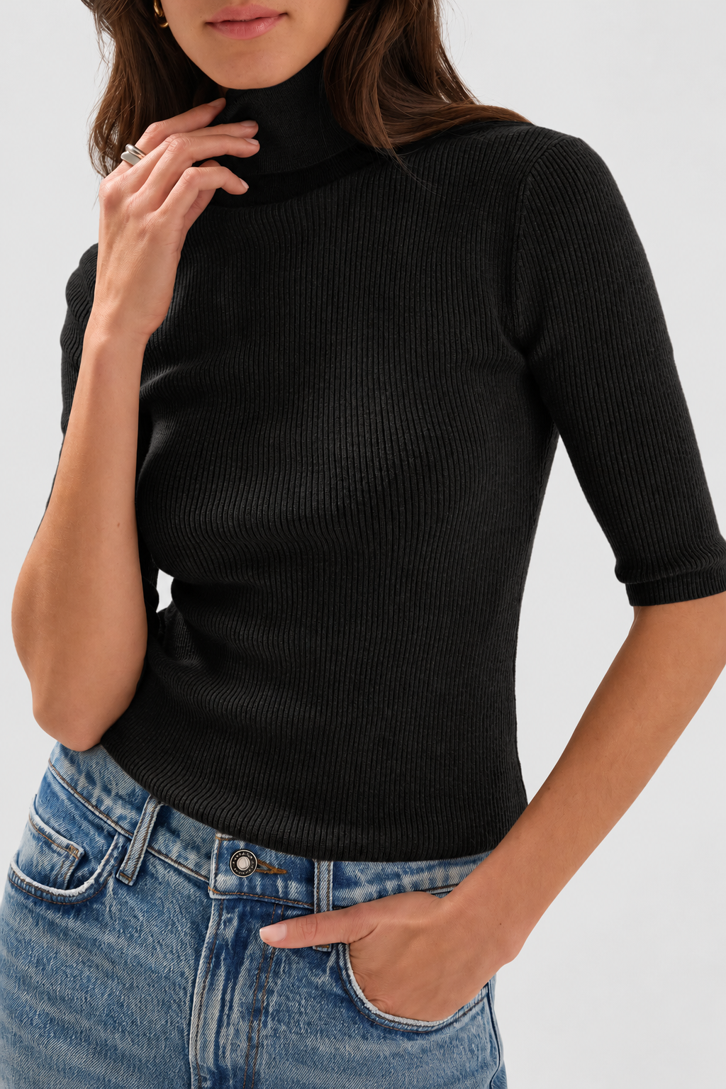 Favorite Daughter Amelia FRF3HS3536 Black — knit detail